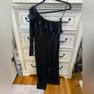 Lulus black one shoulder jumpsuit